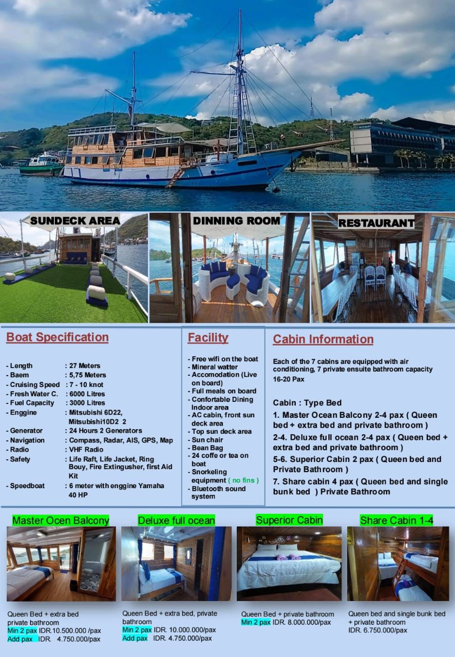 luxury boat lombok komodo