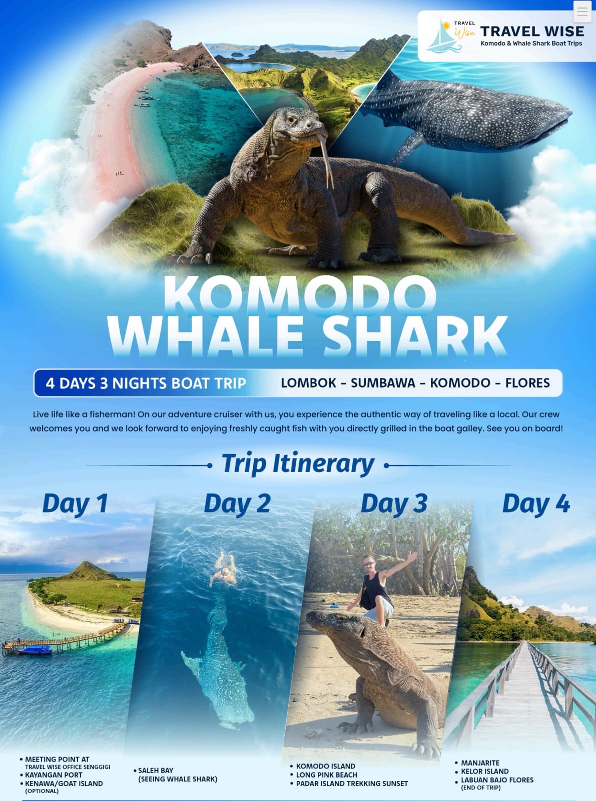 komodo boat from lombok