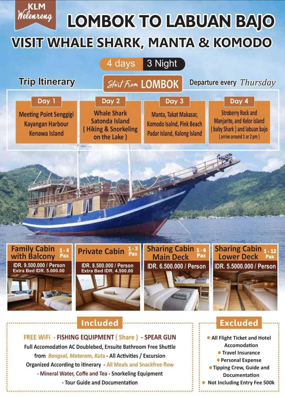 komodo boat from lombok